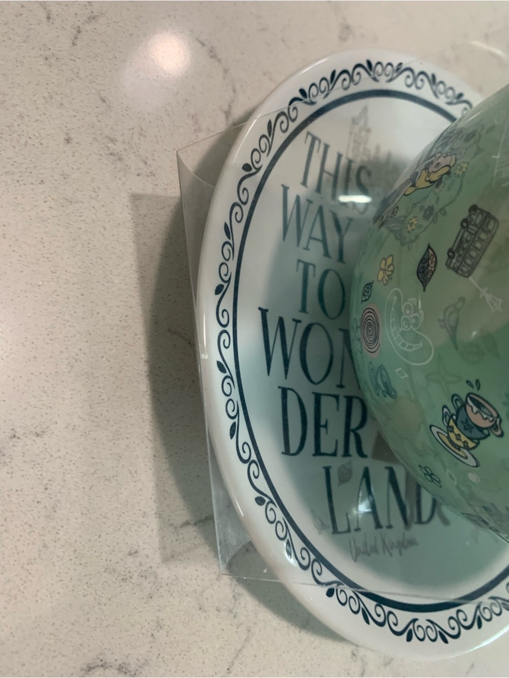 Disney Mint and White Alice in Wonderland Teapot and Cup Set - Picture 3 of 4
